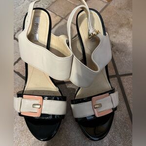 Geox leather wedge sandals